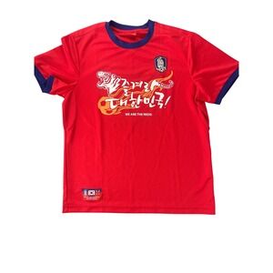 KFA South Korea National Team Red Devil Soccer Fan Shirt Red Blue Mens Size 100